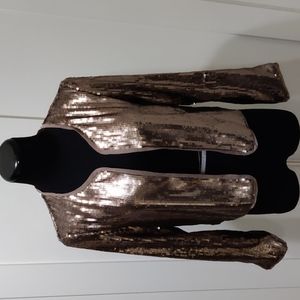 BB Dakota Rose Gold Sequin Jacket Size Medium